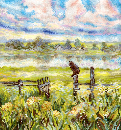 Siuvinėjimo rinkinys kryželiu „Vasariška pastoralė“ 22x20 cm