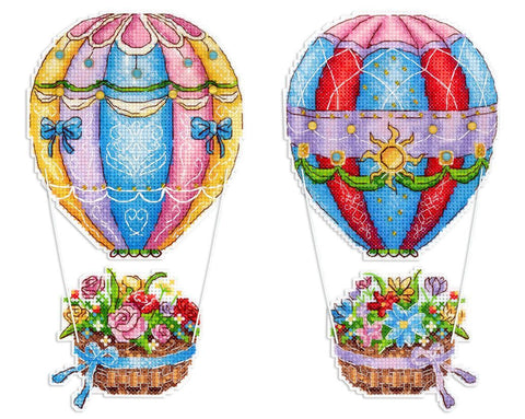 Kryželių siuvinėjimo rinkinys „Dangiška puokštė“ 20x11 cm