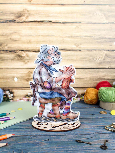 Siuvinėjimo kryželiu rinkinys „Papa Carlo“ 17x10 cm