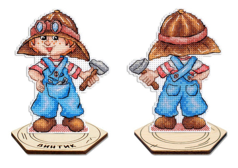 Siuvinėjimo kryželiu rinkinys „Mechanikas 1“ 12x9 cm SR-1302