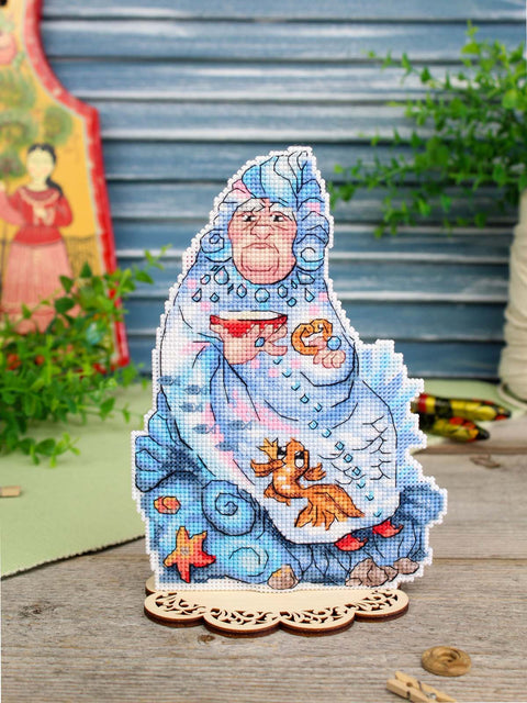 Siuvinėjimo rinkinys kryželiu „Be nieko likusi“ 19×13 cm