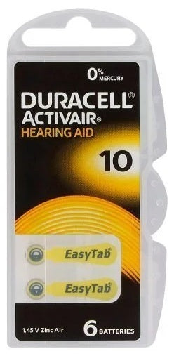 Duracell Activair 10 klausos aparato baterijos, 6 vnt.