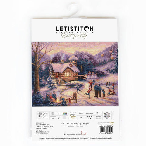 LetiStitch: Skating by twilight SLETI967 - siuvinėjimo kryželiu rinkinys - HOBI.LT 🇱🇹