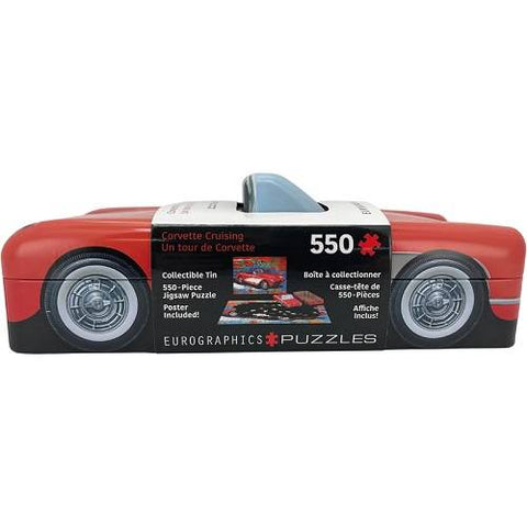 Corvette Cruising 550 dalių dėlionė metalinėje dėžutėje su plakatu