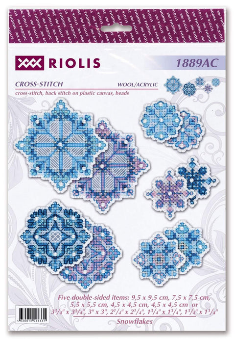 RIOLIS: Snowflakes Decorations siuvinėjimo rinkinys iš RIOLIS Nr.: 1889AC - HOBI.LT 🇱🇹