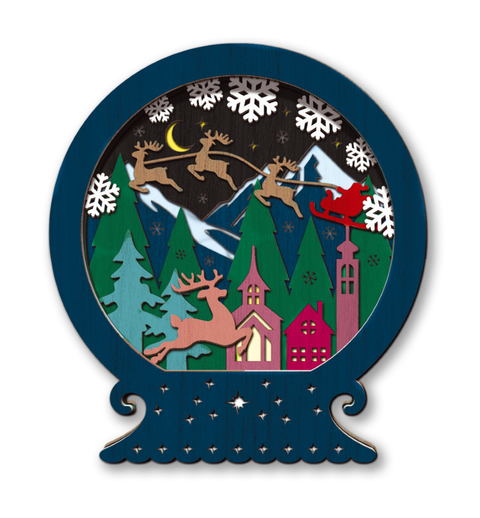 Splat Planet Medinis 3D spalvinimo rinkinys – kalėdinis sniego gaublys, vaikams