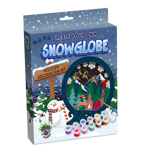 Splat Planet Medinis 3D spalvinimo rinkinys – kalėdinis sniego gaublys, vaikams