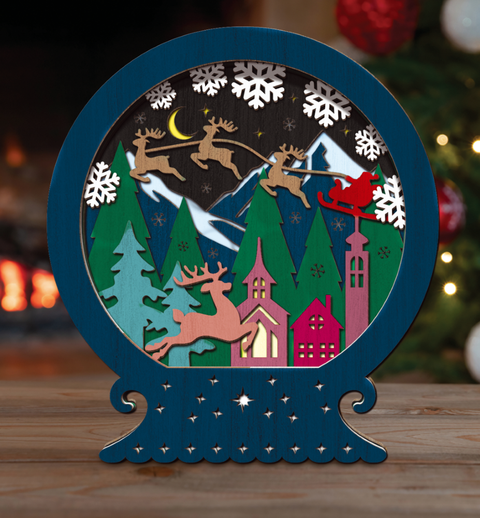 Splat Planet Medinis 3D spalvinimo rinkinys – kalėdinis sniego gaublys, vaikams