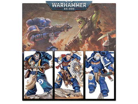 Warhammer 40,000 Space Marines startinis rinkinys su miniatiūromis ir dažais