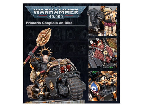 Warhammer 40k Space Marines Chaplain on Bike miniatiūra 48-31