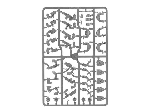 Warhammer 40k Ork Boyz – 11 plastikinių miniatiūrų rinkinys, 32 mm bazės