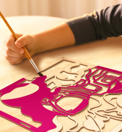 Splat Planet medinis 3D spalvinimo paveikslas „Kosmosas“ – kūrybinis rinkinys 25×25 cm su dažais ir teptukais