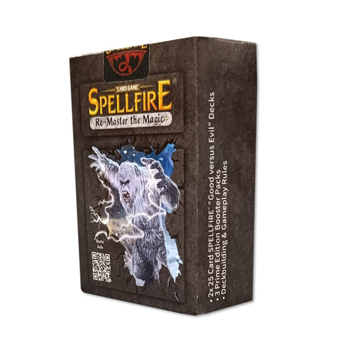 Spellfire kortų žaidimas: tamsi pakuotė su baltu sniego milžinu, Good vs Evil komplekto šoninis kampas
