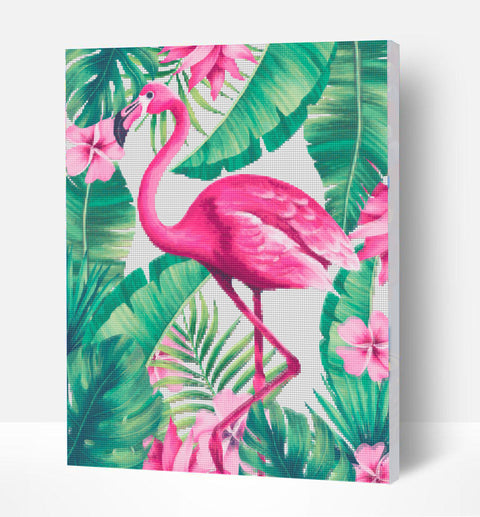 Splat Planet deimantinė mozaika Flamingas 30x40 cm – drobės paveikslas, kūrybinis rinkinys 6+