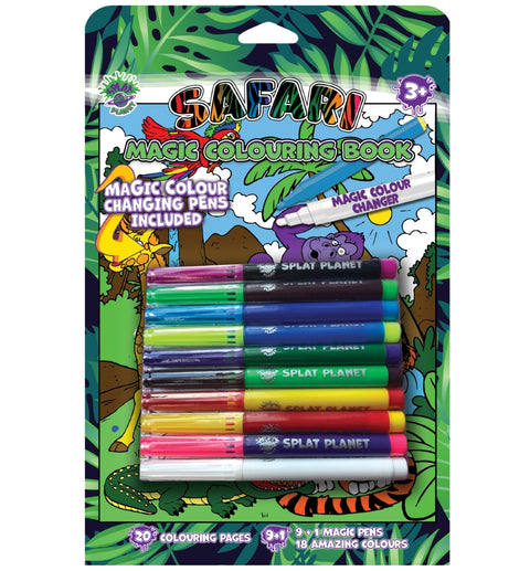 Splat Planet magiška spalvinimo knygelė Safari/Zoo su magišku flomasteriu