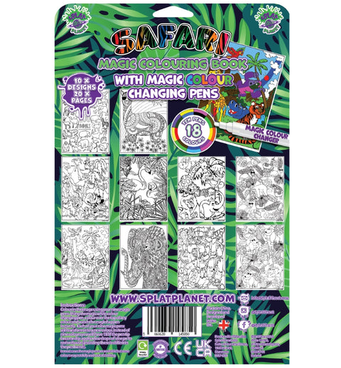 Splat Planet magiška spalvinimo knygelė Safari/Zoo su magišku flomasteriu