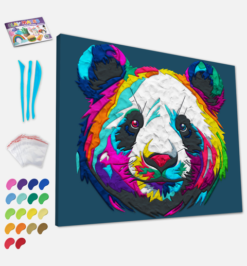 Splat Planet 3D modelino paveikslas „Panda“ – 30x40 cm, 20 spalvų, 5+