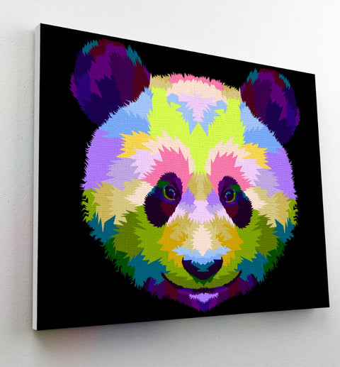 Splat Planet tapyba pagal skaičius – Panda, 30×40 cm rinkinys su akriliniais dažais ir teptukais
