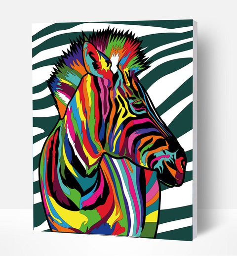 Splat Planet tapyba pagal skaičius „Zebras“ 30x40 cm – drobės rinkinys su akriliniais dažais