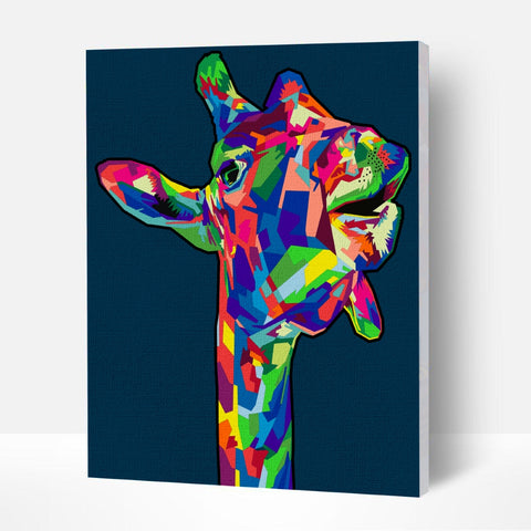 Splat Planet tapyba pagal skaičius „Žirafa“ 30×40 cm – akriliniai dažai, drobė, 3 teptukai