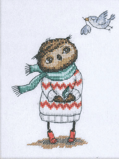 NeoCraft Siuvinėjimo kryželiu rinkinys „Pavasaris“, 12x17 cm, 64x92 dygs.