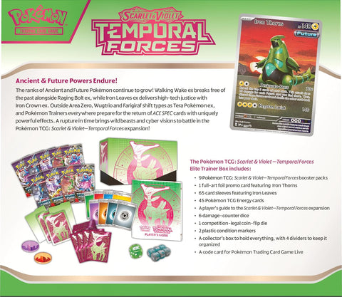 Pokémon Scarlet & Violet: Temporal Forces Iron Leaves Elite Trainer Box (EN)
