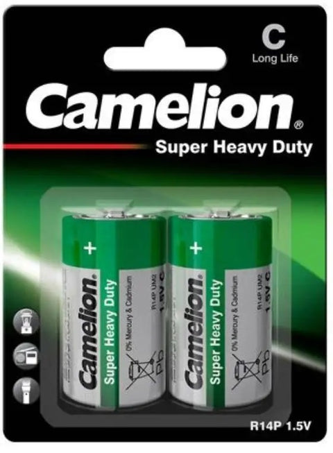 Camelion C R14 1.5V cinko-anglies baterijos Super Heavy Duty, 2 vnt