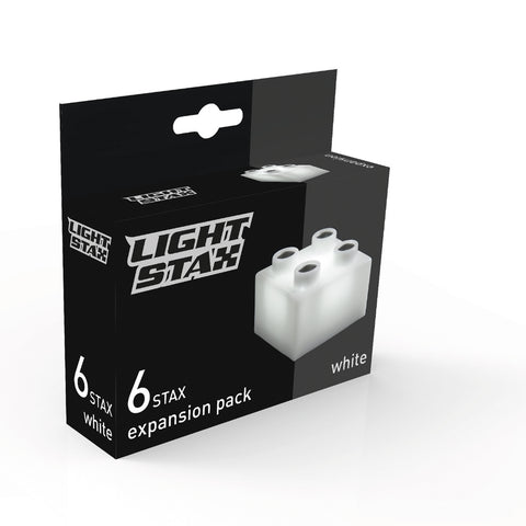 STAX Junior šviečiančios 2x2 baltos kaladėlės – 6 vnt., suderinamos su DUPLO®