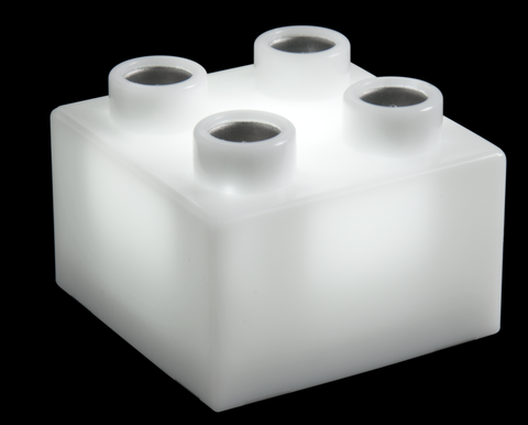 STAX Junior šviečiančios 2x2 baltos kaladėlės – 6 vnt., suderinamos su DUPLO®