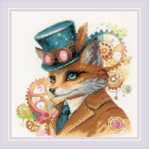 RIOLIS: Steampunk Fox. Siuvinėjimo rinkinys iš RIOLIS Nr.: 2209 - HOBI.LT 🇱🇹