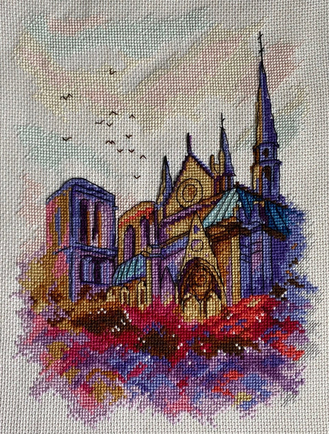 Siuvinėjimo kryželiu rinkinys Katedra, Aida 16 ct, DMC, 17x23 cm