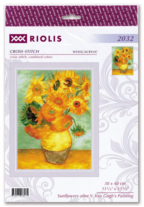 RIOLIS: Sunflowers after V. Van Gogh's Painting Siuvinėjimo rinkinys iš RIOLIS Nr.: 2032 - HOBI.LT 🇱🇹