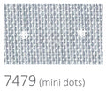 Audinys mini dots šviesiai pilkas smulkaus rašto makro užuomina, rodanti audinio struktūrą, tankumą ir derinimo galimybes