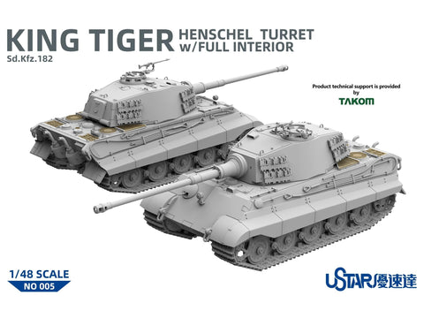 Suyata King Tiger Henschel tankas – pilnas interjeras, 1/48
