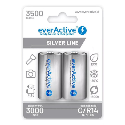 EverActive Silver Line R14 C šarminės baterijos 1.5V, 2 vnt.