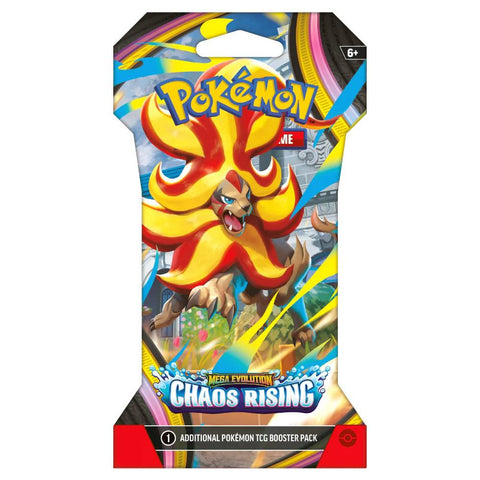 Pokémon TCG Chaos Rising Mega Evolution papildymo pakelis su įdėklu (10 kortų)