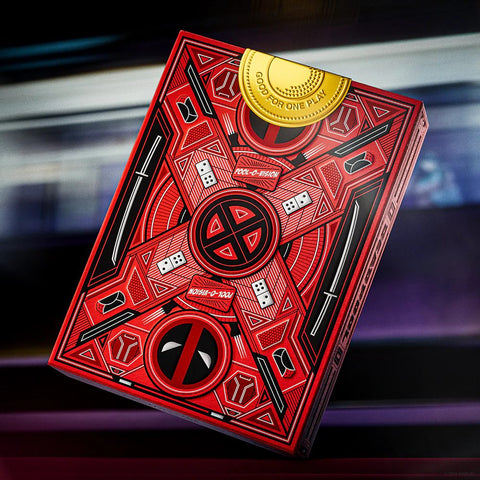 Deadpool žaidimo kortos Theory11 – kolekcinės, pokerio dydžio, pagaminta JAV