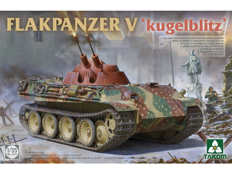 Takom Flakpanzer V Kugelblitz 1/35 plastikinio modelio rinkinys