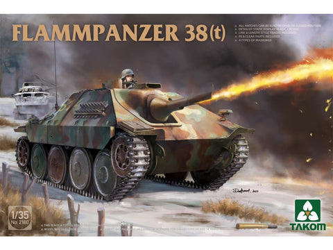 Takom Flammpanzer 38(t) 1/35 plastikinis surenkamas tanko modelis