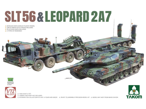 Takom SLT56 ir Leopard 2 A7 1/72 plastikinis modelio rinkinys