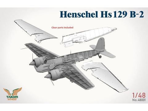 Takom Henschel Hs 129 B-2 lėktuvo modelis 1/48 su interjeru