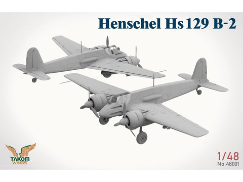 Takom Henschel Hs 129 B-2 lėktuvo modelis 1/48 su interjeru