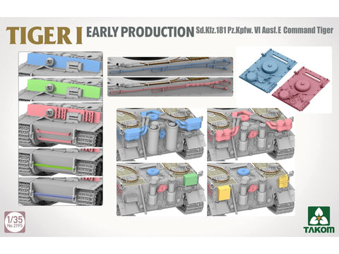 Takom Tiger I Ausf.E komandinis tankas Michael Wittmann 1/35 ankstyvas