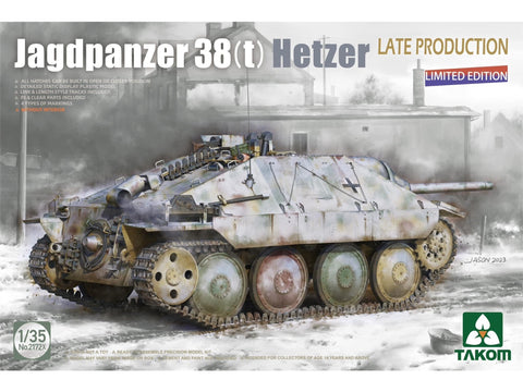 Jagdpanzer 38(t) Hetzer vėlyvas, riboto leidimo 1/35 tanko modelis