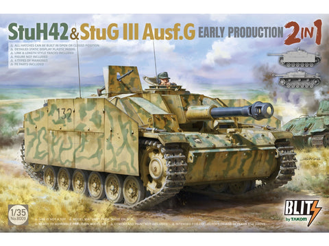 Takom StuH 42 & StuG III Ausf.G ankstyvas 2in1 1/35 modelis