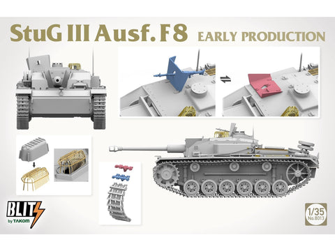 Takom StuG III Ausf.F8 ankstyvoji versija surenkamas modelis 1/35 8013