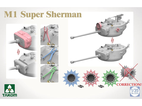 Takom M1 Super Sherman 1/35 plastikinis tanko modelis (2206)