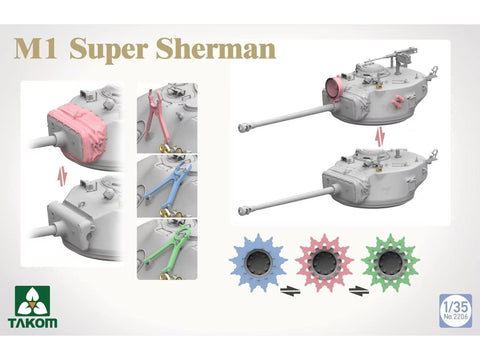 Takom M1 Super Sherman 1/35 plastikinis tanko modelis (2206)