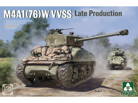 Takom M4A1(76)W VVSS vėlyvasis tankas, plastikinis rinkinys