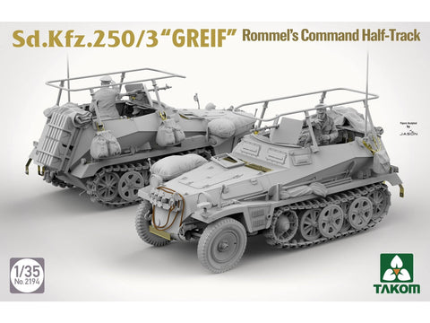 Takom Sd.Kfz.250/3 GREIF Rommelio komandinis pusiau vikšrinis 1/35 modelis